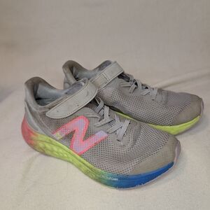 New Balance Kids' Gray and Multicolor Sneakers